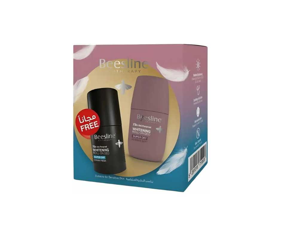 بيزلين رول اون بحرى منعش 50 مل رجالى + يزلين رول اون جفاف تام نعومه البودره 50 مل حريمي